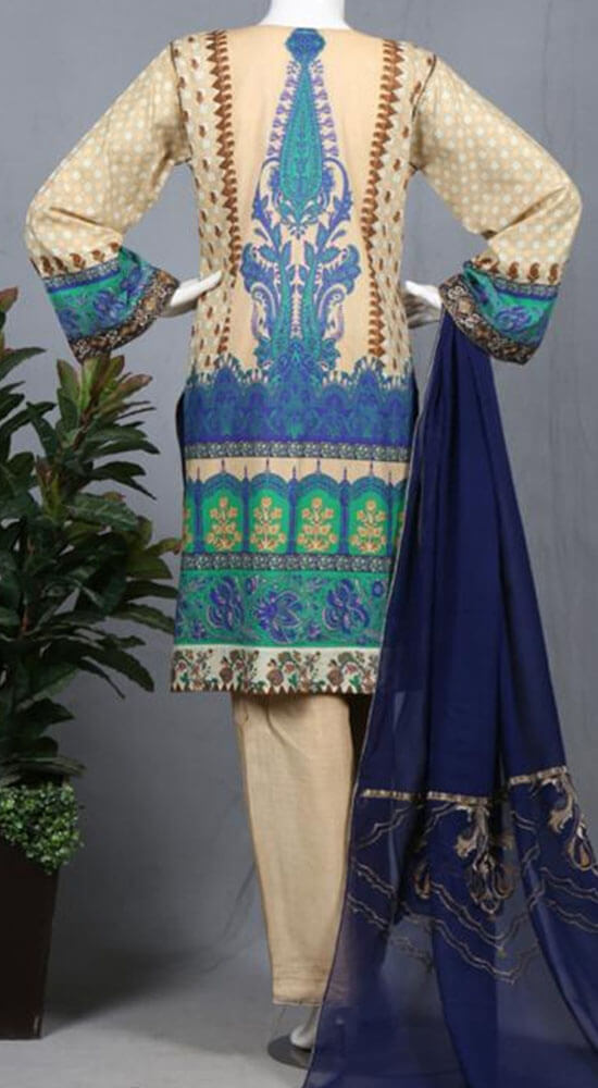 Rafia Luxury Embroidered Cotton 3 Piece Suit - DPC95