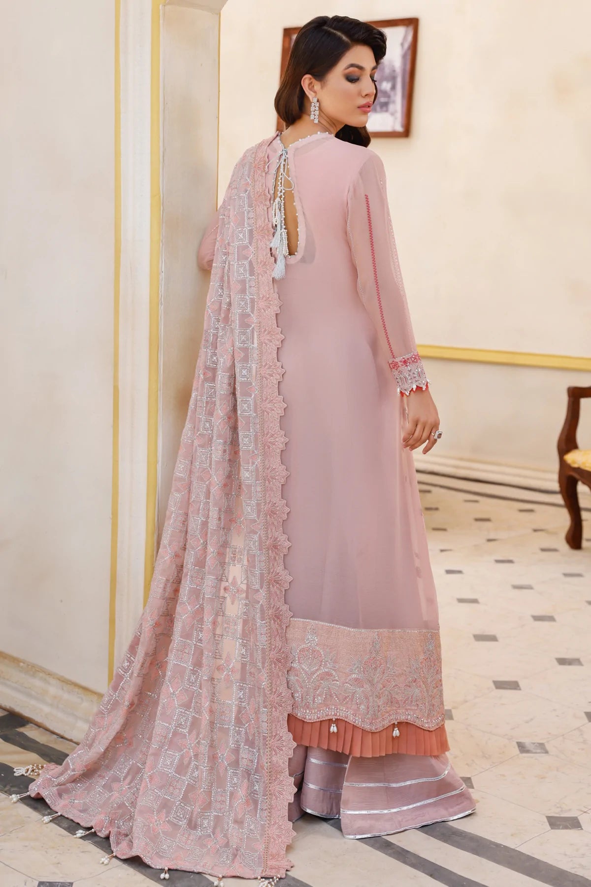 Xenia Embroidered Chiffon 3-Piece Suit SEYAM