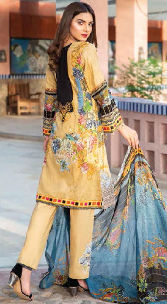 Munira Designer Digital Airjet Lawn with Chiffon Dupatta -BS106