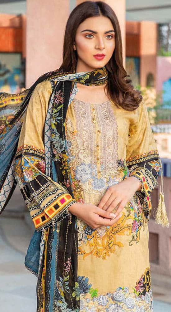 Munira Designer Digital Airjet Lawn with Chiffon Dupatta -BS106