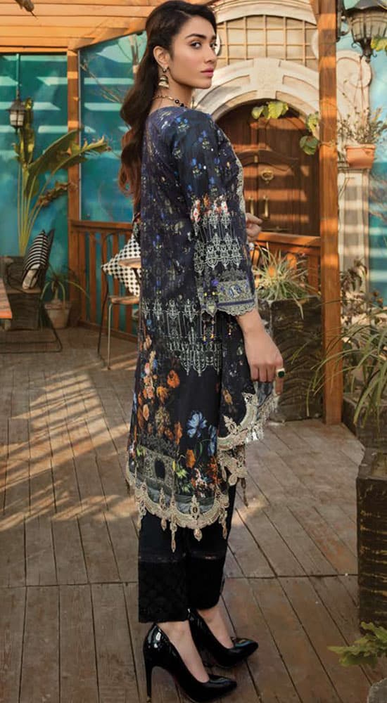 Simran Pret Lawn with Chiffon Dupatta 3 piece Suit - AL165