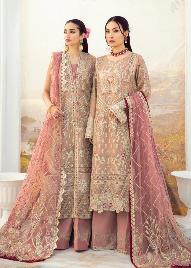 Iznik Embroidered Net 3 Piece suit ICC-08 Floral Oasis