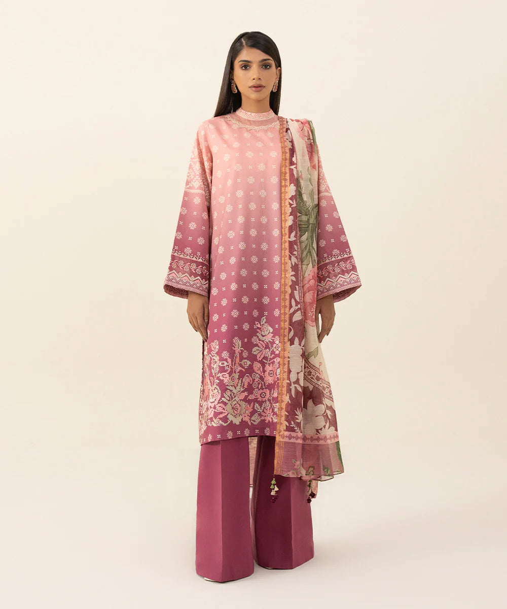 Sapphire Embroidered Cambric 3 Piece Suit SP-10