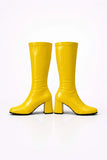 Women Fancy Dress Party GO GO Boots 1960s & 1970s Yellow GoGo boots
