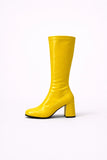 Women Fancy Dress Party GO GO Boots 1960s & 1970s Yellow GoGo boots