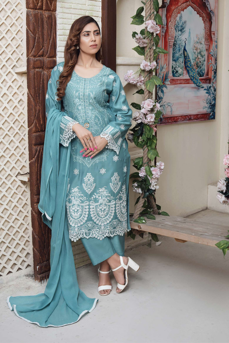 Baba Posh Embroidered Viscose Suit BP-108