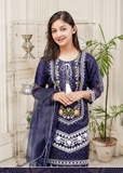 Lush Mother N Daughter Embroidered Organza 3 Piece Suit L-136