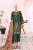 Nau Bahar Dhanak Embroidered Suit with Velvet Shawl NB-04