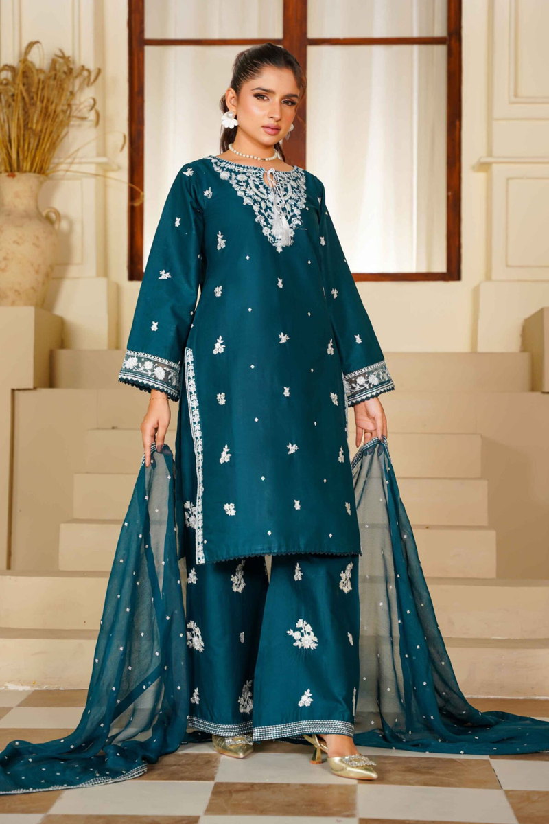 Attire Designer Embroidered Lawn 3PC Suit AD-27