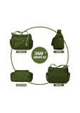 Women's Green Waterproof Nylon Crossbody Bag