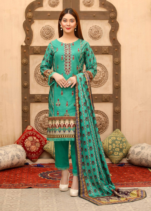 Bin Saeed Embroidered Lawn 3 Piece BS-33