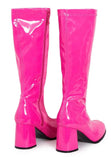 Women Fancy Dress Party GO GO Boots 1960s & 1970s Hot pink GoGo boots