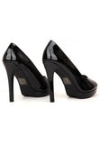 Black Patent Peep Toe High Heel Court Shoes – G-926