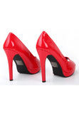 Red Patent Peep Toe High Heel Court Shoes – G-926