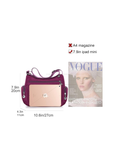 Women's Purple Waterproof Nylon Crossbody Bag