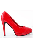Red Patent Round Toe High Heel Court Shoes – G-925