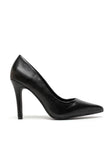 Black Matte Pointed Toe Stiletto Heel Court Shoes – G-924