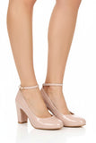 Ankle Strap Mid Block Heel G-1829