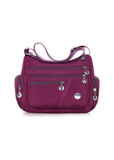 Women's Purple Waterproof Nylon Crossbody Bag