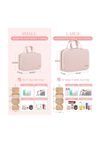 Women's Pink Hanging Toiletry Bag | Waterproof Travel Makeup Organiser with Hook & Multiple Compartments