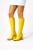 Yellow  Patent Boots BS-12733