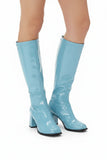 Women Fancy Dress Party GO GO Boots 1960s & 1970s Sky Blue G-733