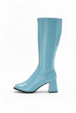 Women Fancy Dress Party GO GO Boots 1960s & 1970s Sky Blue G-733
