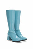 Women Fancy Dress Party GO GO Boots 1960s & 1970s Sky Blue G-733