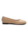 Women's Nude Closed Toe Ballet Flats