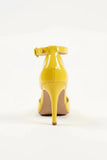 Yellow Patent Ankle Strap Heel 221