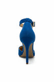 Blue Suede Ankle Strap Heel 221