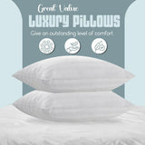 Pillow Cases Pack of 4 | Satin Striped | Brushed Microfibre | 50x75 cm