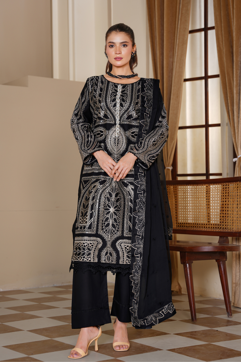 Attire Designer Embroidered Cotton Lawn 3PC Suit AD-31