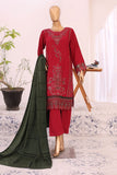 Nau Bahar Dhanak Embroidered Suit with Velvet Shawl NB-01