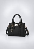 Lychee PU Leather Handbag for Women | Bow Detail Top Handle Shoulder Bag | Lailas Clothing UK