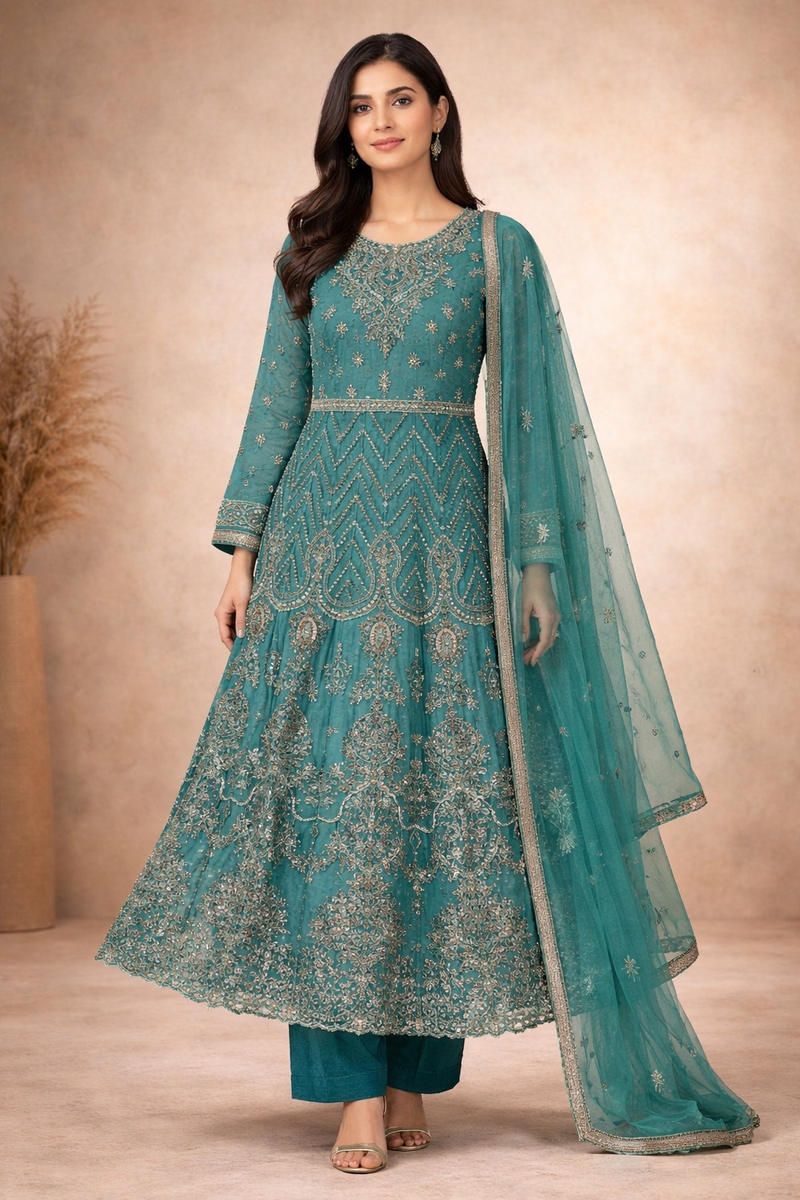 Baba Posh Embroidered Chiffon Maxi BP-05