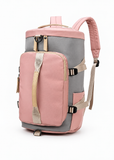 2-in-1 Pink Duffle Backpack for Women – Large Convertible Gym, Weekend & Overnight Travel Bag with Wet Pocket