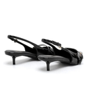Women's Black Slingback Kitten Heel Shoes G-56955-2