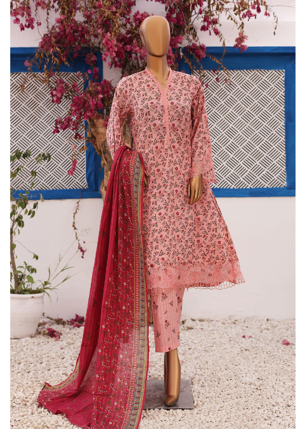 Bin Saeed Embroidered Printed Lawn 3 Piece BS91