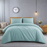4 Piece Microfibre Duvet Cover Set – Plain Ultra Soft Bedding with Pillowcases Single Double King Super King