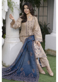 Soni Embroidered Dhanak 3 Piece Suit SD15