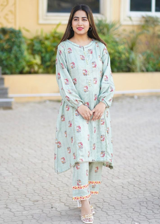 Bin Saeed Digital Printed Embroidered Linen 2 Piece BS51
