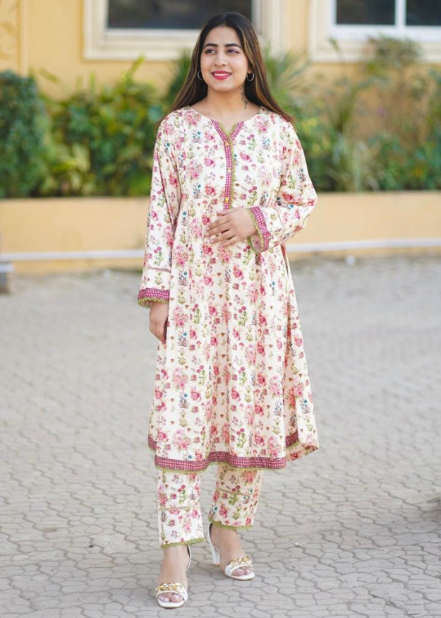 Bin Saeed Digital Printed Embroidered Linen 2 Piece BS53
