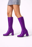 Purple Patent Go-Go Boots-12733