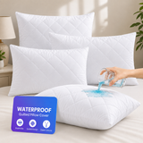 Waterproof Pillow Protectors Quilting Diamond Pattern | Pack of 4 | 50x75 cm