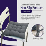 Velvet Seat Pad for Armchairs 40x40 with Ties Thick Armchair Pad