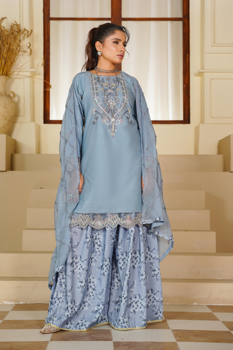 Attire Designer Embroidered Lawn 3PC Suit AD-25