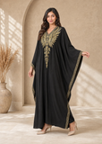 B-Black Women’s Embroidered V-Neck Kaftan Maxi Dress – Beach Cover-Up
