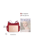 Women's Red Waterproof Nylon Crossbody Bag