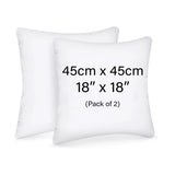 Cushion inserts, 45cm x 45cm, Extra Fluffy & Super Soft Cushion Pads - White